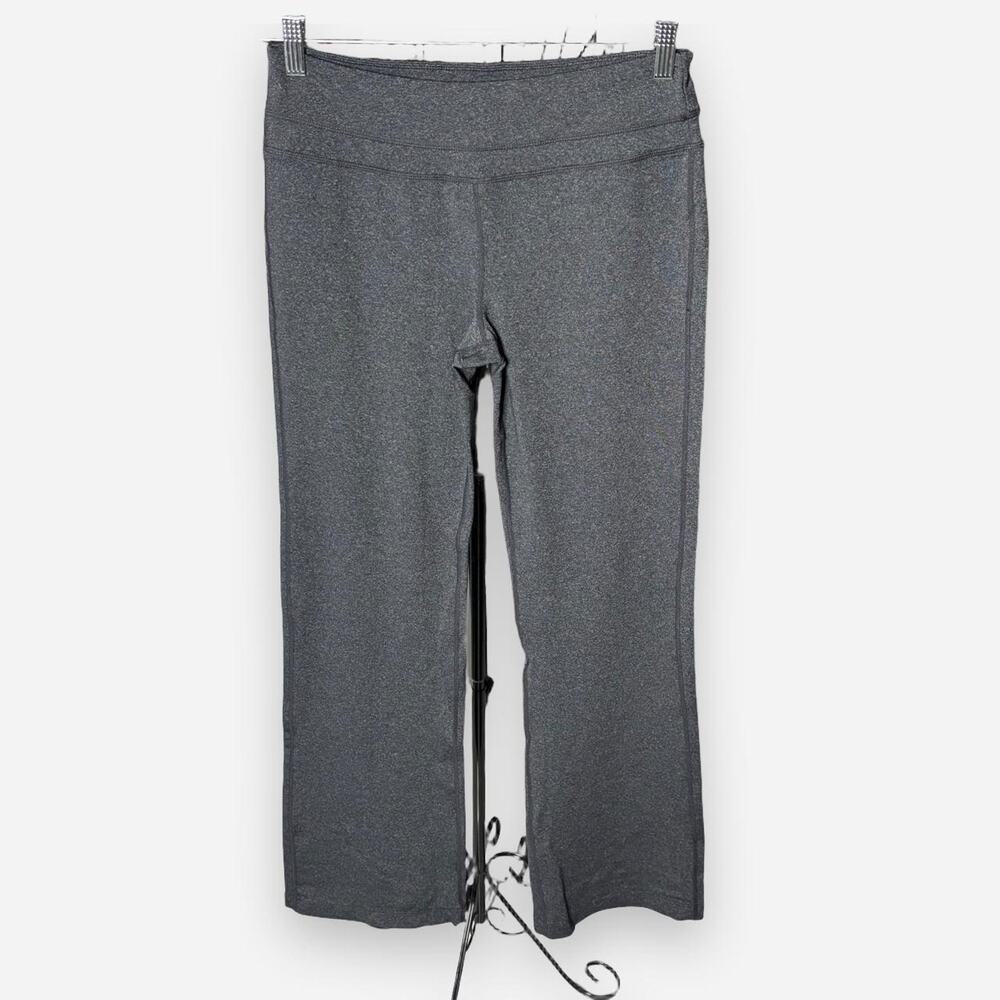 PrAna Womens Medium Gray Bootcut Yoga Pants Wide Waistband Athletic Stretch M